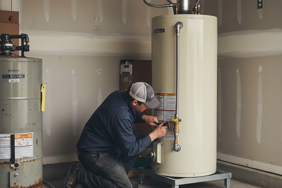 Water heater and shutoff valve replacement in Otley